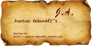 Justus Adeodát névjegykártya